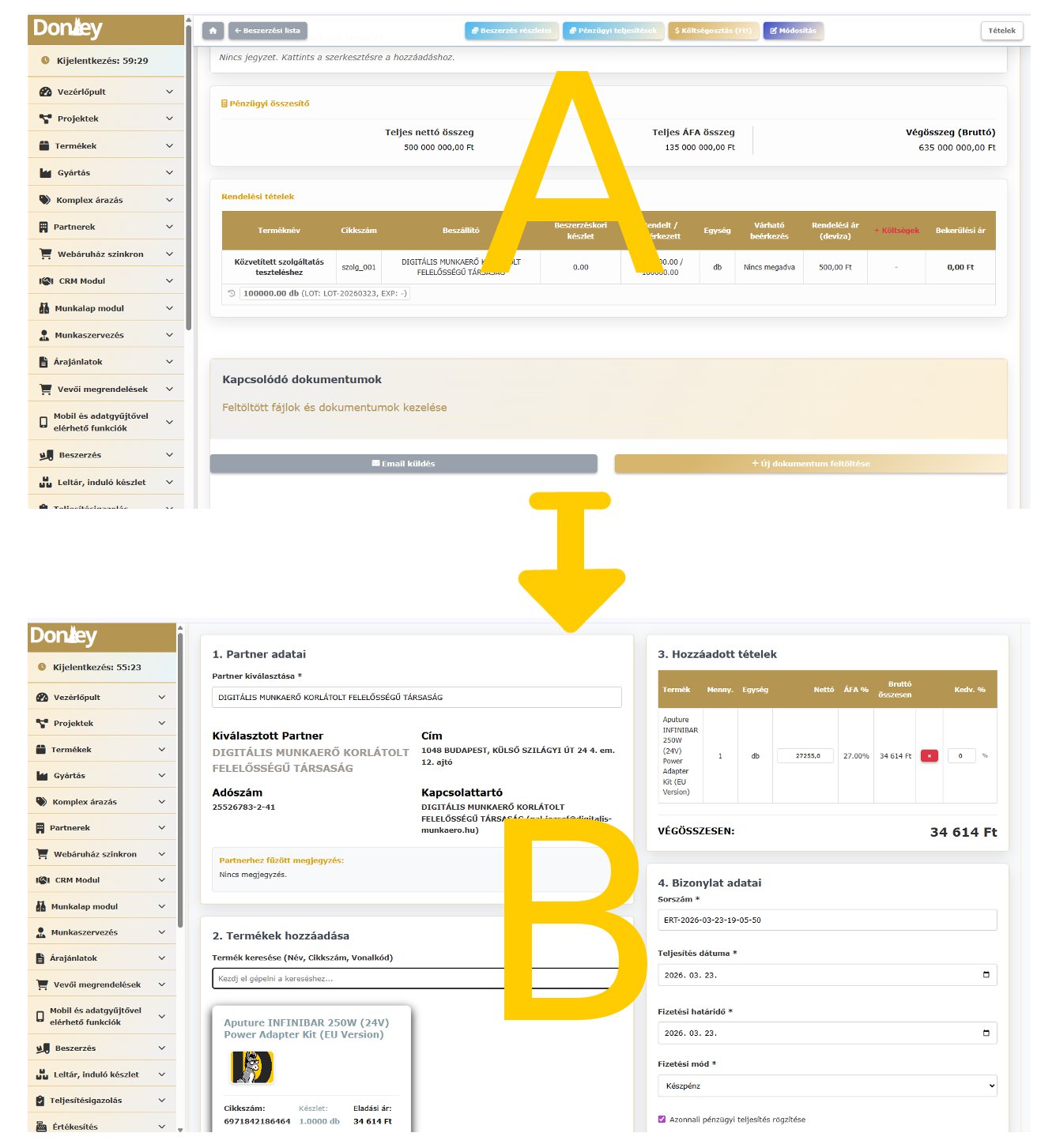 Folyamat vezérelt működés